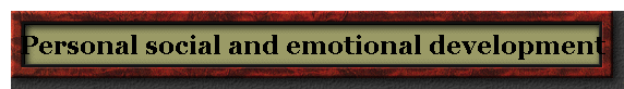 Personal social and emotional development